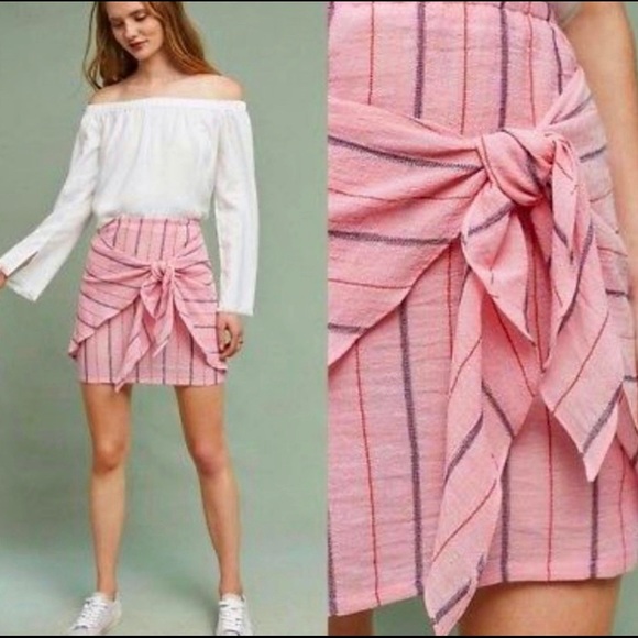 HOLDING HORSES Dresses & Skirts - Large Anthropologie Holding Horses Faux Wrap Skirt